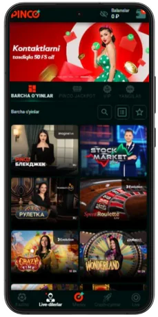 Pinco UZ Live-Casino