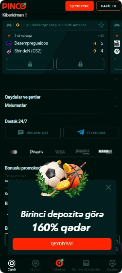 Pinco proqraminda onlayn mercler