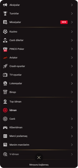 Pinco kazino rəsmi saytı